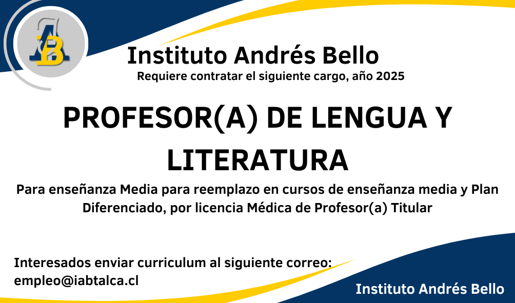 SE REQUIERE CONTRATAR PROFESOR DE LENGUA Y LITERATURA